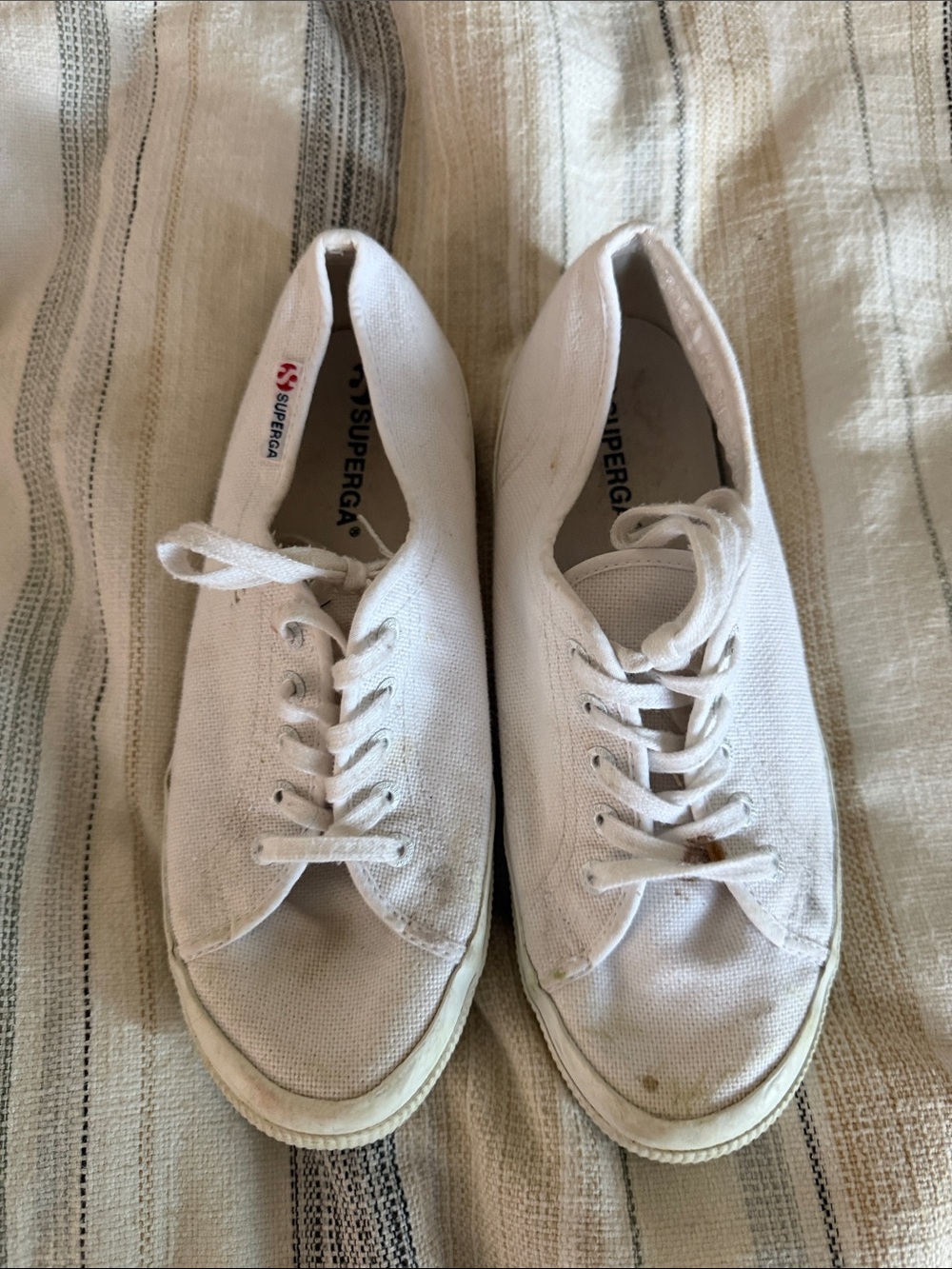Superga Men's White Canvas Low-Top Sneakers